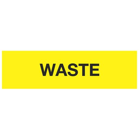 ANSI Pipe Marker - Waste (Yellow) - PK/10